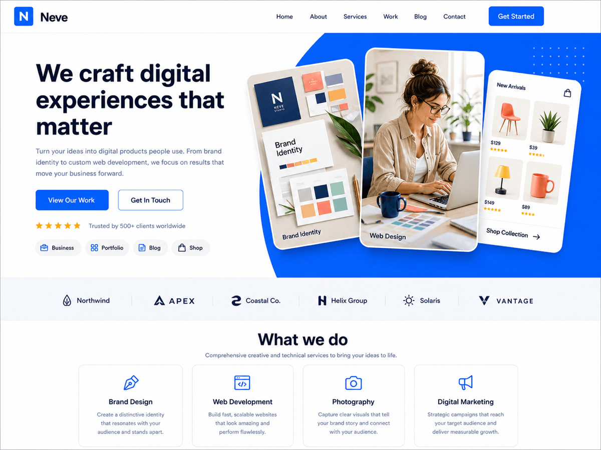 Enterprise website template
