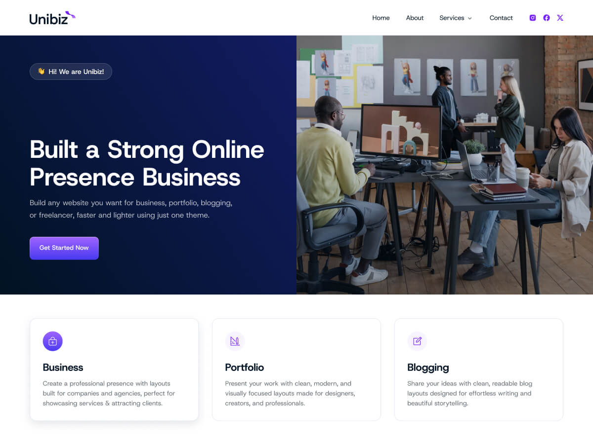 Studio website template